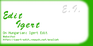 edit igert business card